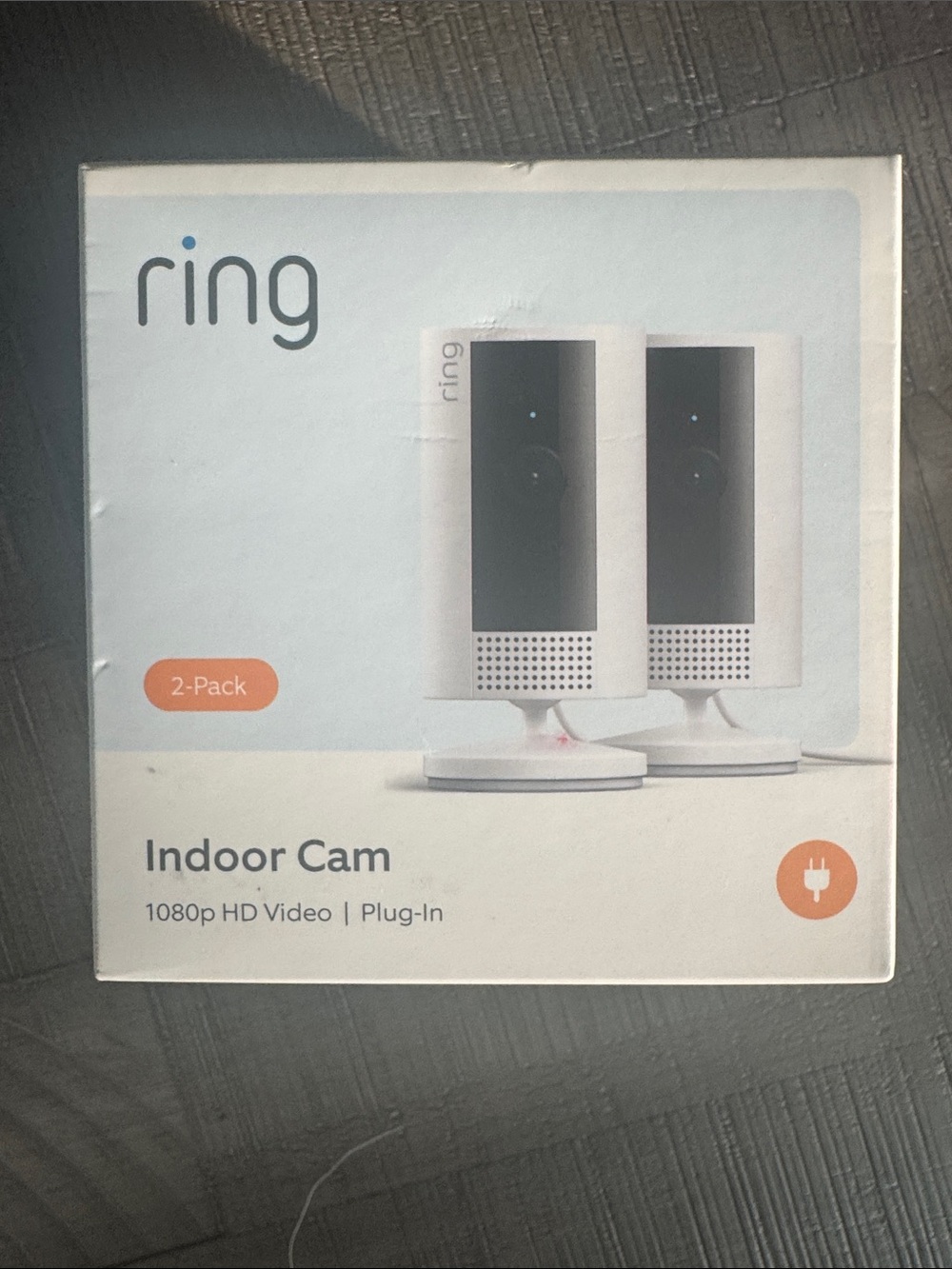 New/sealed Ring Indoor Cam 2-Pack — White with Black Face